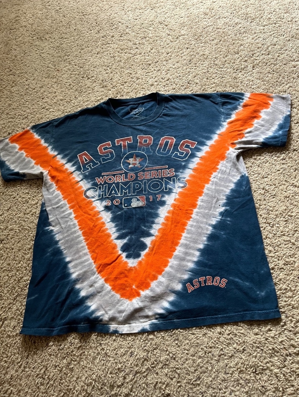 Liquid Blue 2017 World Series Champions Houston Astros Tie Dye Shirt